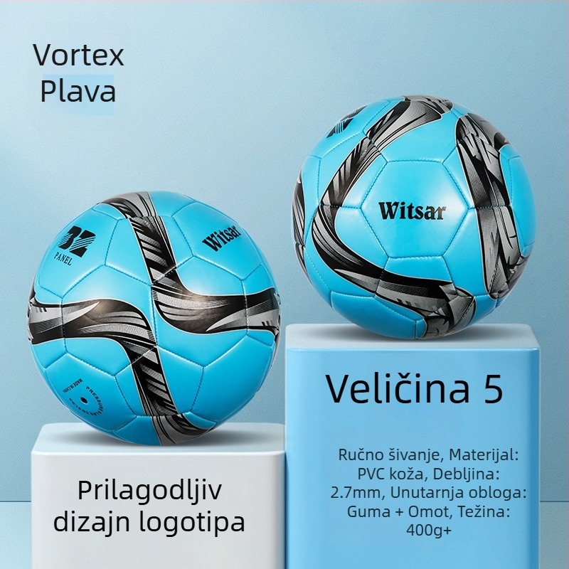 Trening nogomet lopta – PVC, šivanje strojem, broj 3/4/5, pogodna za djecu, marka witsar