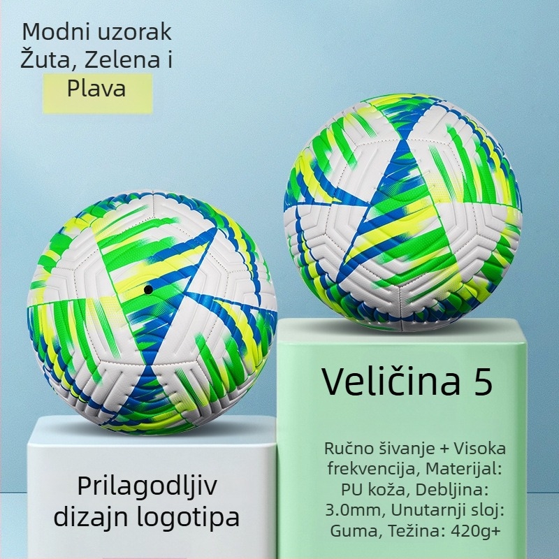 Trening nogomet lopta – PVC, šivanje strojem, broj 3/4/5, pogodna za djecu, marka witsar