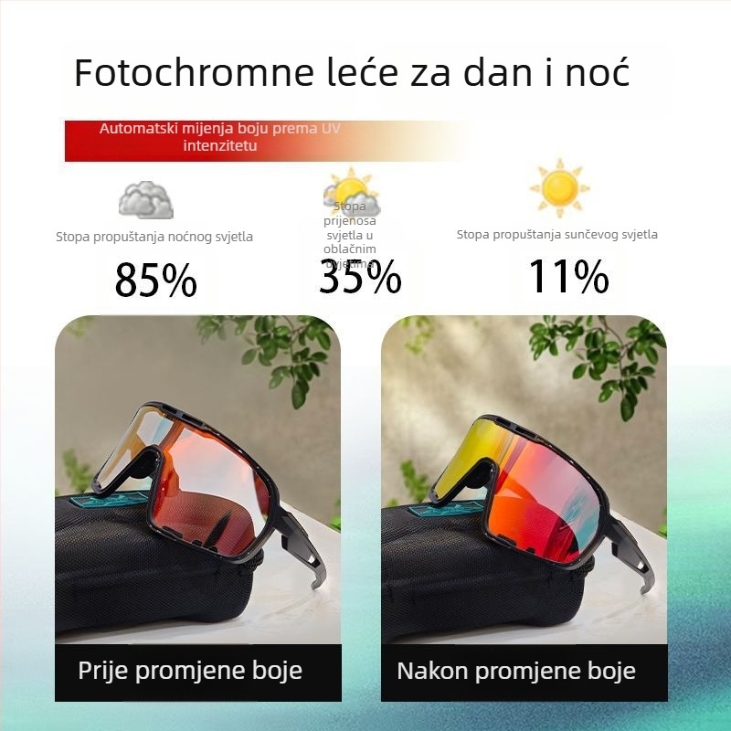 Polarizirane naočale za vožnju biciklom s izmjenjivim lećama, spremne za korekciju, podesive nosne jastučiće, kompatibilne s trakom za glavu