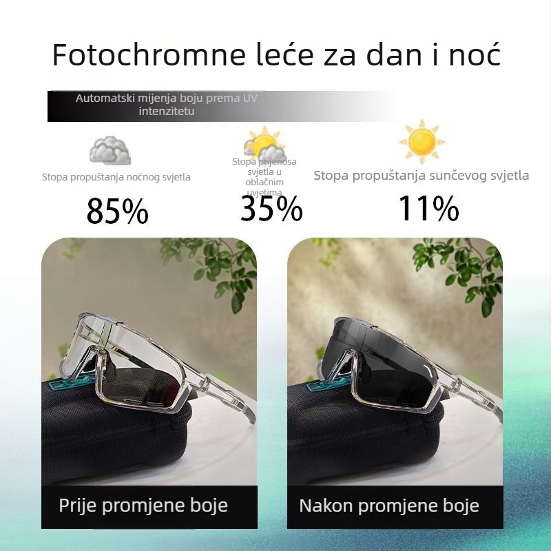 Polarizirane naočale za vožnju biciklom s izmjenjivim lećama, spremne za korekciju, podesive nosne jastučiće, kompatibilne s trakom za glavu