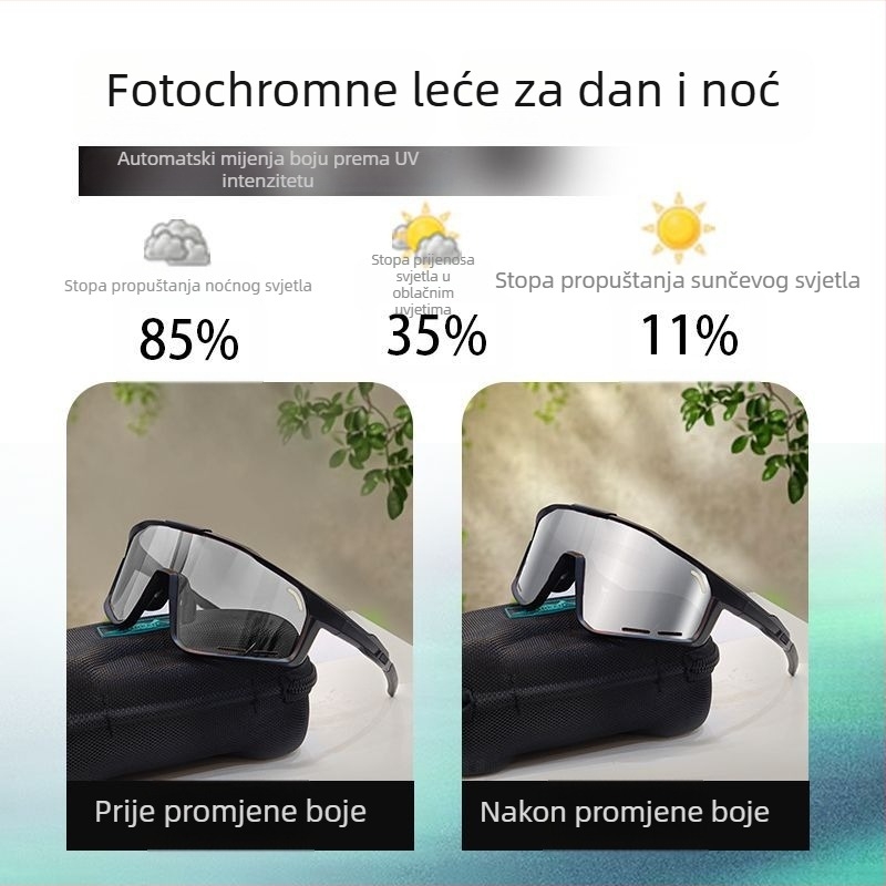 Polarizirane naočale za vožnju biciklom s izmjenjivim lećama, spremne za korekciju, podesive nosne jastučiće, kompatibilne s trakom za glavu
