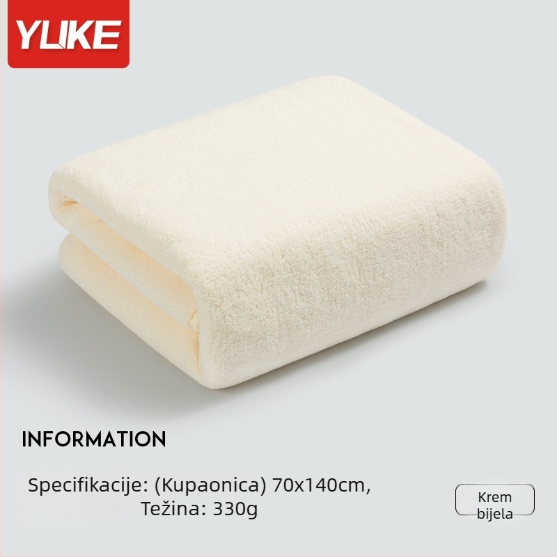 Bebin ručnik za kupanje Yuke, 80% poliestersko vlakno + 20% najlon, 400–500 g, obična tkanina