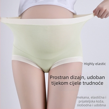 Modal gaćice za trudnoću s visokim strukom, prozračan materijal, podrška za trbuh, antibakterijska zona