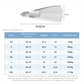 Dodat plutve za odrasle s prilagođenim logom — ultralako, materijal TPE+TPR, brenda ZMZDIVE