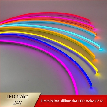 Jednobojni fleksibilni LED trak, model Flexible 612, ulaz 24V, LED čipovi 2835, 120 LED-ova, kut snopa 120°