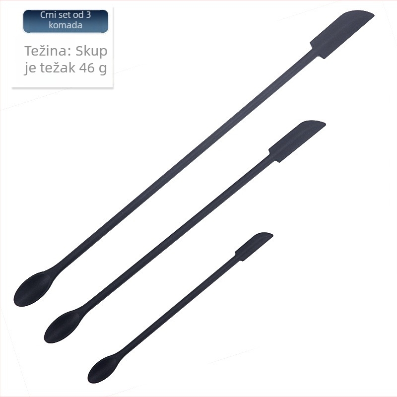 Mini silikon set spatula za pečenje s oštrim vrhovima, uključuje spatulu za bočicu i žličicu za džem, 3 komada — silikon, Kenna, 2018