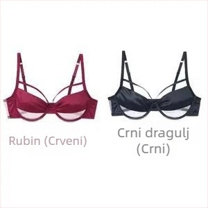 Grudnjak — najlon; košarica 3/4; tanko oblikovana košarica; fiksne dvostruke naramenice; funkcija skupljanja