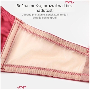 Grudnjak — najlon; košarica 3/4; tanko oblikovana košarica; fiksne dvostruke naramenice; funkcija skupljanja