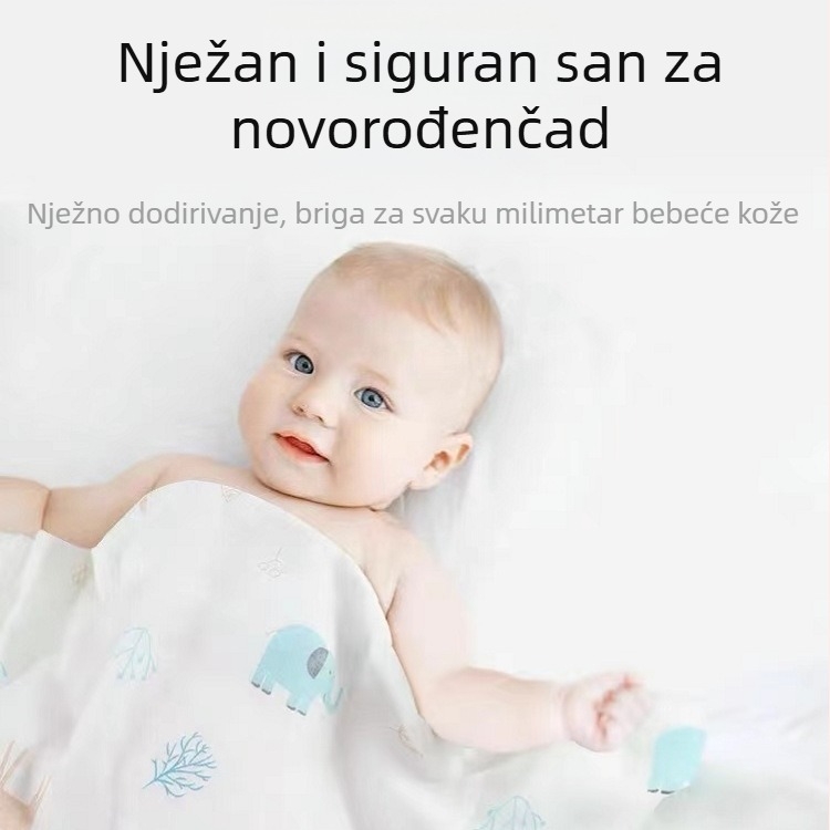 Dječji uvijajući ručnik od bambusovih vlakana, ljetna uporaba, za dojenčad i malu djecu, uzorci: životinje, crtani likovi, cvijeće