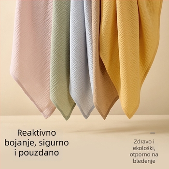Dječji dvostruko složeni gazasti ručnik od 100% pamuka, težine 100-200 g, za sve godišnje doba, mogućnost prilagođene obrade