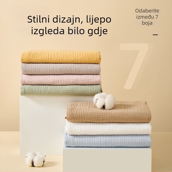 Dječji dvostruko složeni gazasti ručnik od 100% pamuka, težine 100-200 g, za sve godišnje doba, mogućnost prilagođene obrade