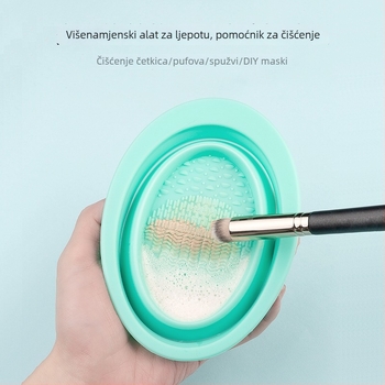 Čistač kistova za šminku od silikona, sklopiva posuda za čišćenje, model XMS01