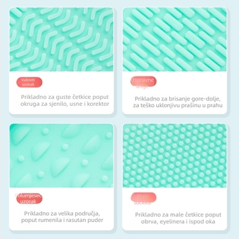 Čistač kistova za šminku od silikona, sklopiva posuda za čišćenje, model XMS01