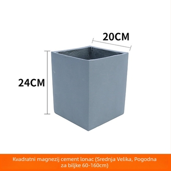 Nordijski stil betonska posuda za cvijeće s pletenim košem, podna posuda za bonsaje