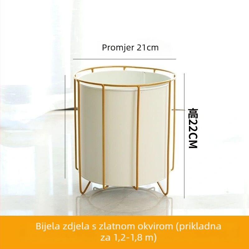 Nordijski stil betonska posuda za cvijeće s pletenim košem, podna posuda za bonsaje
