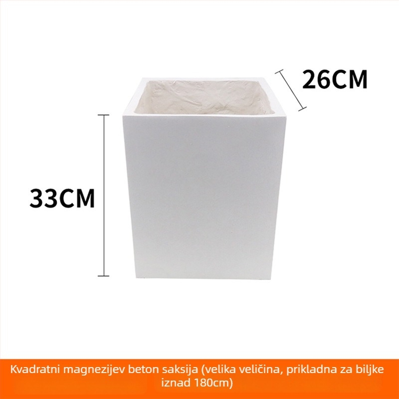 Nordijski stil betonska posuda za cvijeće s pletenim košem, podna posuda za bonsaje