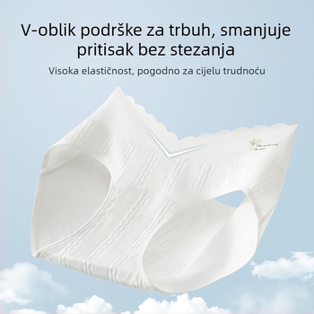 Pamukaste trudničke gaćice – niski struk, podrška trbuha, prozračan, antibakterijski, za sve sezone