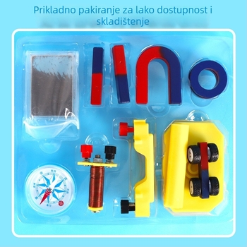 Magnetski set za osnovnu školu za znanstvene eksperimente s kompasom — nastavna pomagala; Opseg: osnovna škola znanosti; Primjena: unutarnja i vanjska uporaba; Materijal: metal, magnet, plastika; Težina: 234