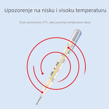 Medicinski termometar, veliki zaslon, stakleni, Sanshan, pakiranje 1 kutija