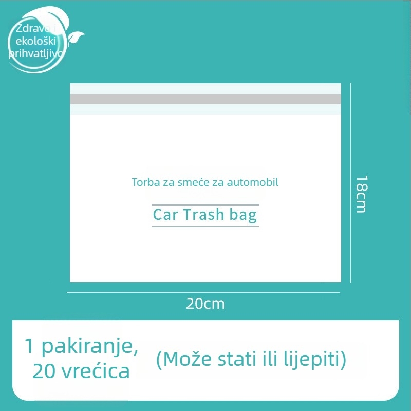 Qiwang Kanta za smeće za auto — samostojeća, za ploču s instrumentima, vodootporna plastična skladišna torba