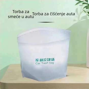 Samostojeći auto kantu za smeće s ljepljivim nosačem za ploču, vodootporan plastični cilindar za jednokratne vrećice