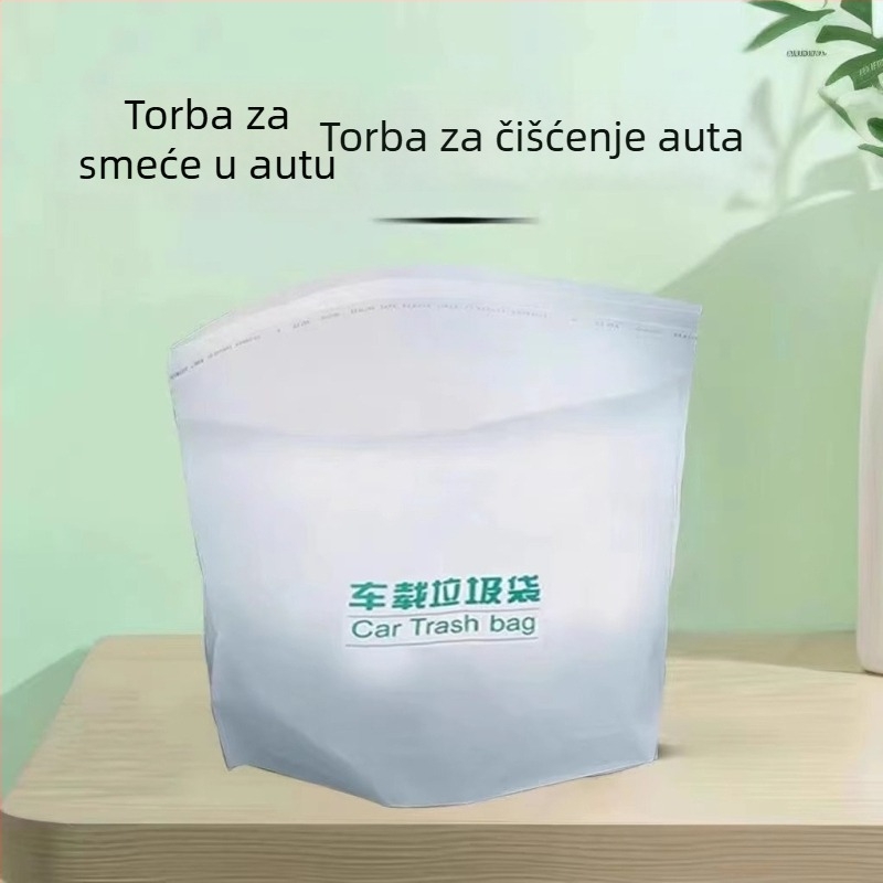 Samostojeći auto kantu za smeće s ljepljivim nosačem za ploču, vodootporan plastični cilindar za jednokratne vrećice