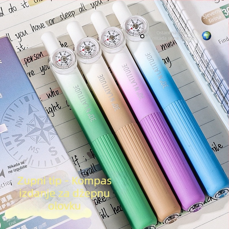 Blue fruit Compass džepno pero — plastično kućište, vrh od nehrđajućeg čelika, težina 60 g.