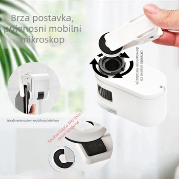 Chuda 100x Mini Mikroskop za djecu s LED svjetlom i svjetlom za otkrivanje novčanica