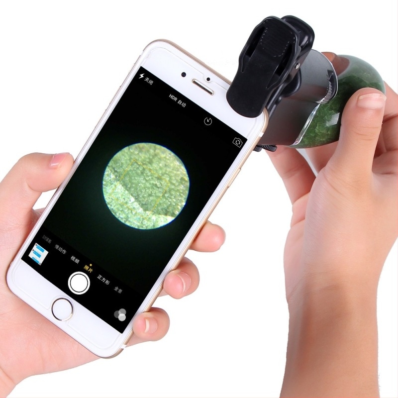 60x–100x zoom klips mikroskop za mobitel za provjeru bankovnih listića i pregled nefritnog nakita – model 7751W