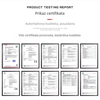 Prijenosni džepni mikroskop s LED osvjetljenjem i UV detekcijom bankovnih novčanica, 60× povećanje, identifikacija nakita i kulturnih relikvija