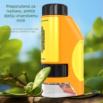 Prijenosni dječji mikroskop 50–300×, ručno promatranje za nastavu