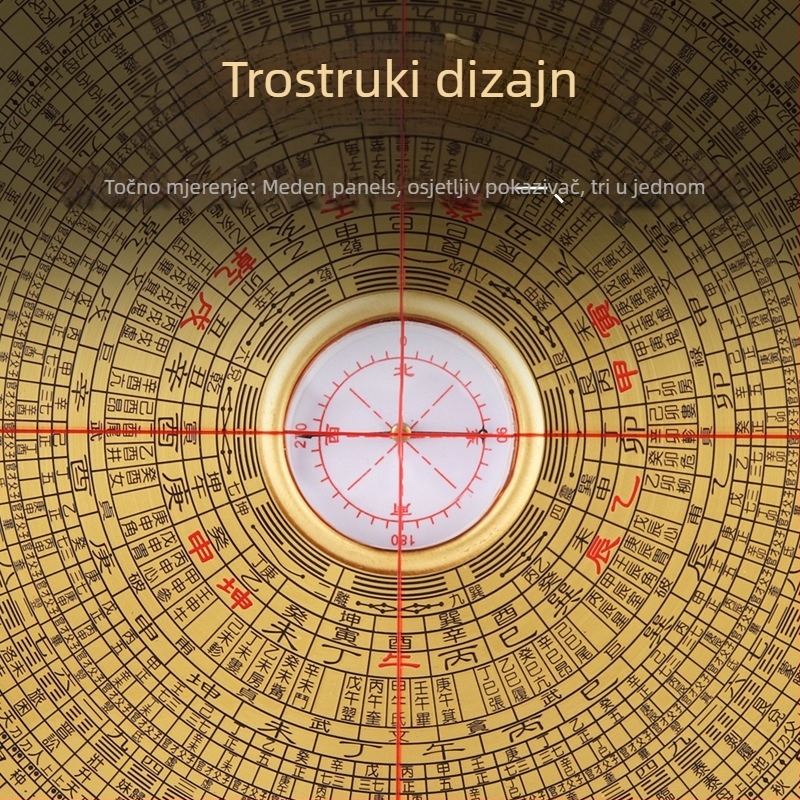 Bakreni disk kompasa u kineskom stilu – skulpturalna izrada s visokim preciznošću Bagua