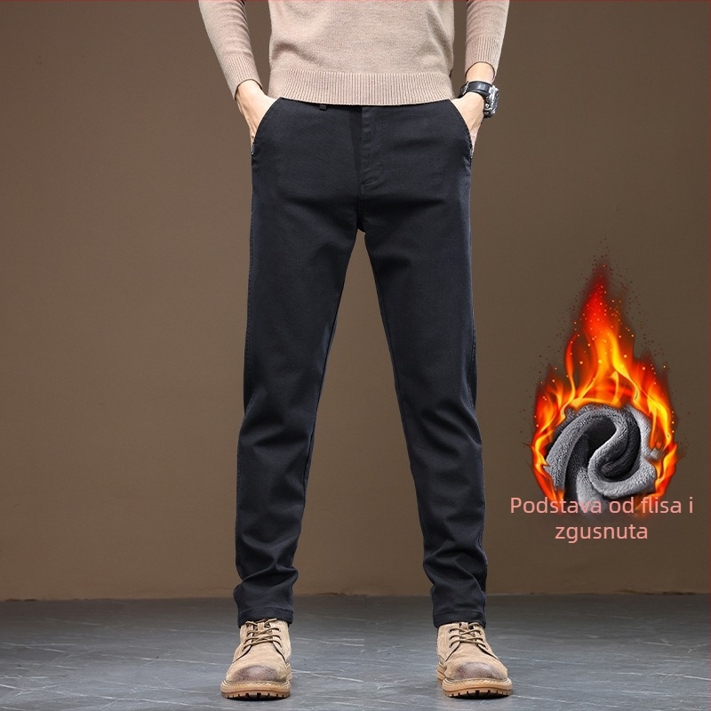 Muške casual hlače – ravni kroj, pamuk, blaga elastičnost, proljeće 2025