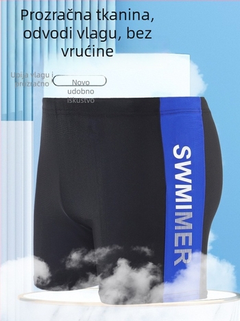 Muške kupaće šorceve s printom, brzo se suše, boxer stil, 90% poliester + 10% spandeks, 150 g/m², podstava 100% poliester