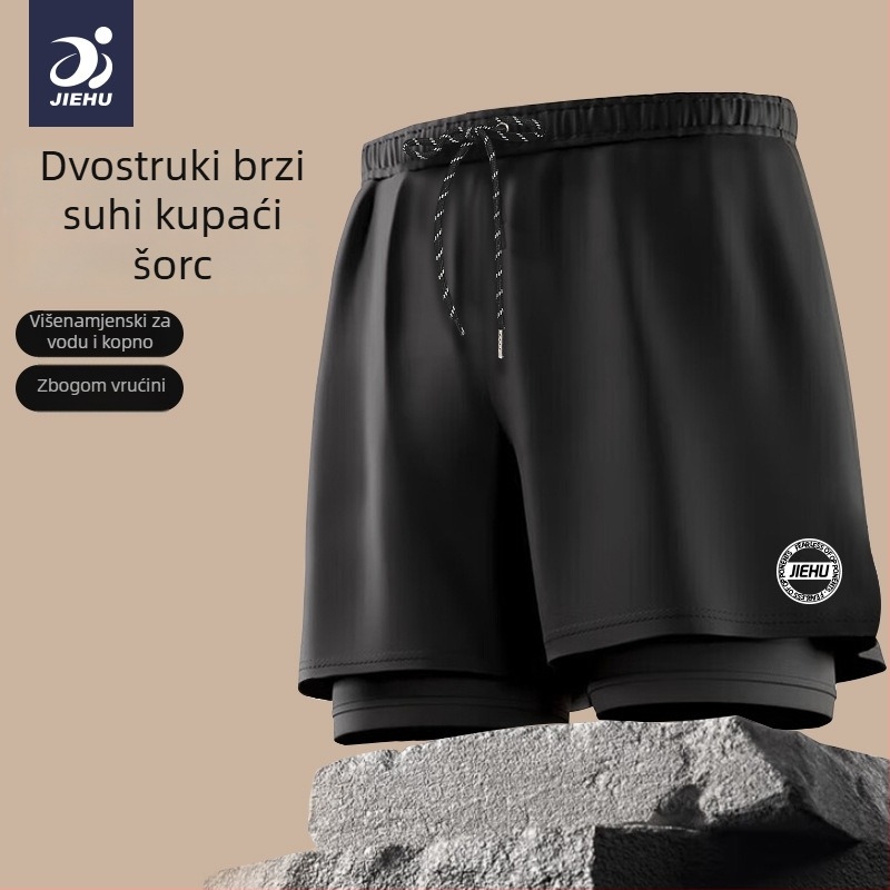 Muške kupaće hlače Jiehu, jednofarb poliester materijal (85% poliester), podstava 100% poliester, za odrasle