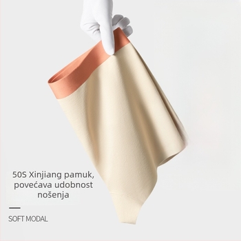 Muške gaće od pamuka, prozračne, antibakterijske, 95% pamuka, srednja visina struka, bez šavova