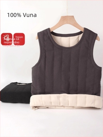 Muška vunena vest s 100% vunom, prilagođljiv kroj, debela termalna podstava, antibakterijska, okrugli ovratnik