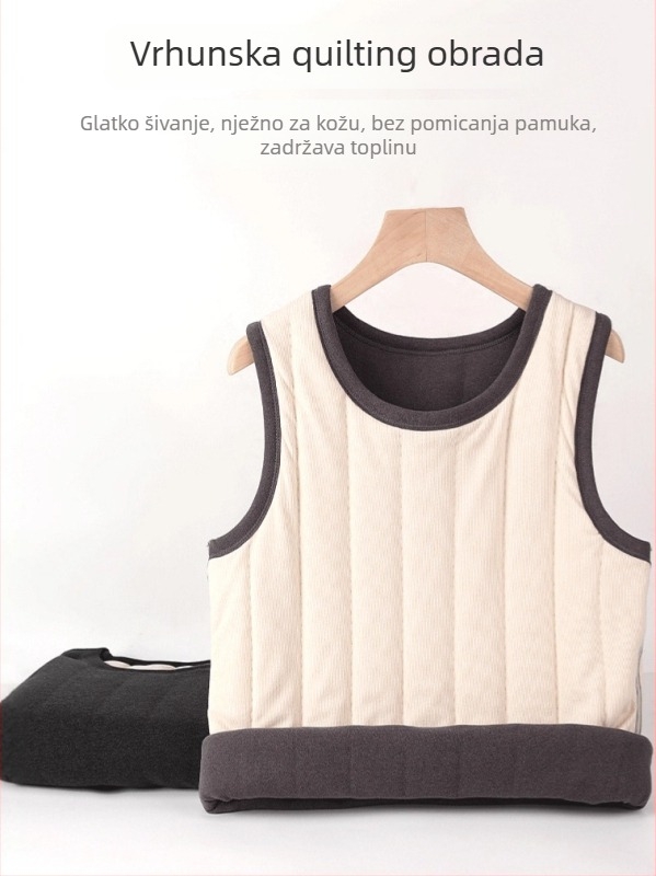 Muška vunena vest s 100% vunom, prilagođljiv kroj, debela termalna podstava, antibakterijska, okrugli ovratnik