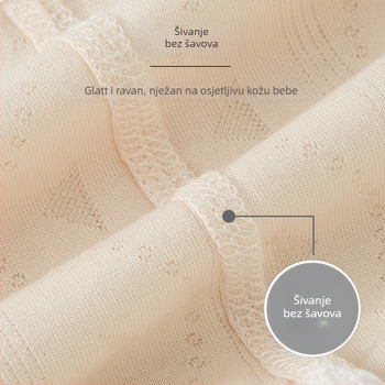 Dječja bezrukav vest, lagana ljetna pletena, okrugli izrez, Lyocell 59,6% pamukova smjesa, za uzrast 1–3 godina