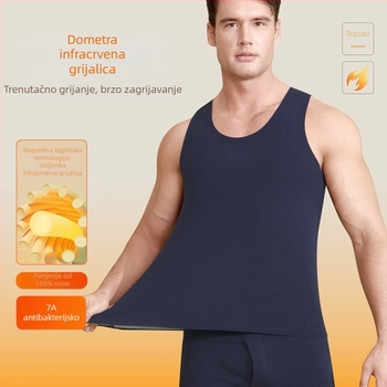 Topla baza vest za muškarce; flis podstava, bezšavna, trostruka poliester tkanina