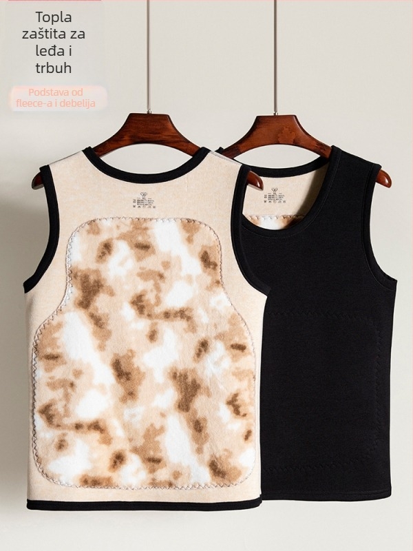 Muška zimska termo vest s fleec podstavom, prilagodljiv kroj, debeli materijal, 95% poliester