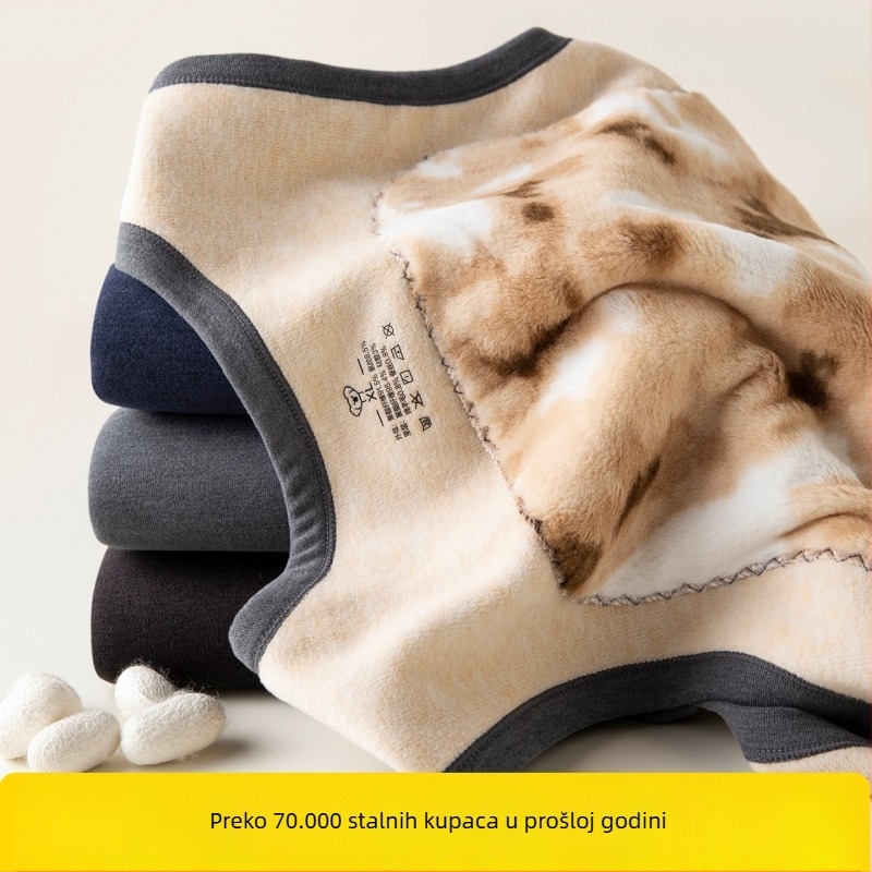 Muška zimska termo vest s fleec podstavom, prilagodljiv kroj, debeli materijal, 95% poliester