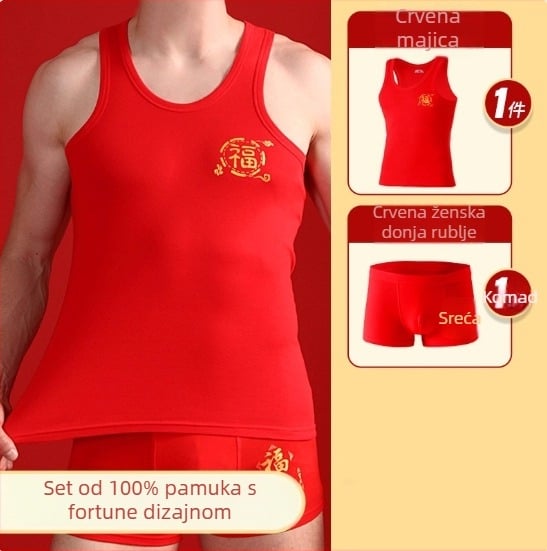 Muška pamučna vesta s okruglim izrezom, Kangji Bird, 100% pamuk, za sve sezone, srednja gustoća 141–160 g/m²