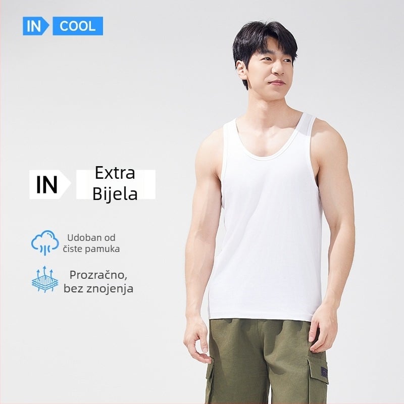 Muški potkoš od 100% pamuka, V-izrez, tanak materijal, model XI58811, ljetna sezona