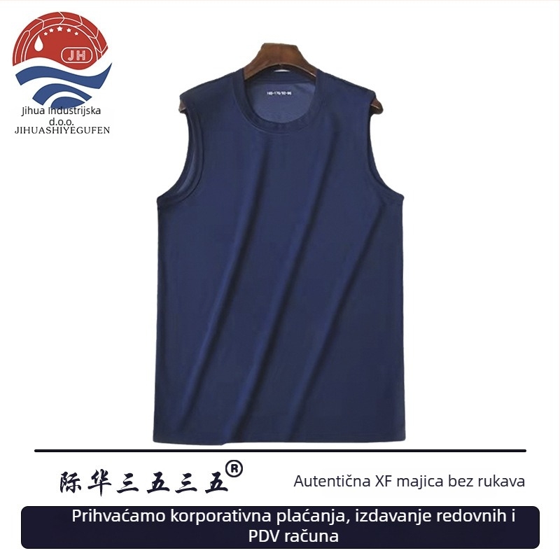 Sportska veste bez rukava, slim fit, poliester vlakno, sadržaj poliester 31–50%, ravni rub
