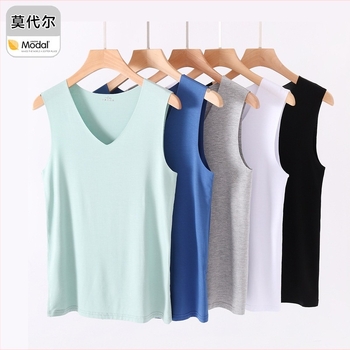 Muški modalni bezšivni top s širokim ramenima, okrugli izrez, srednja debljina 161–180 g/m², ljeto