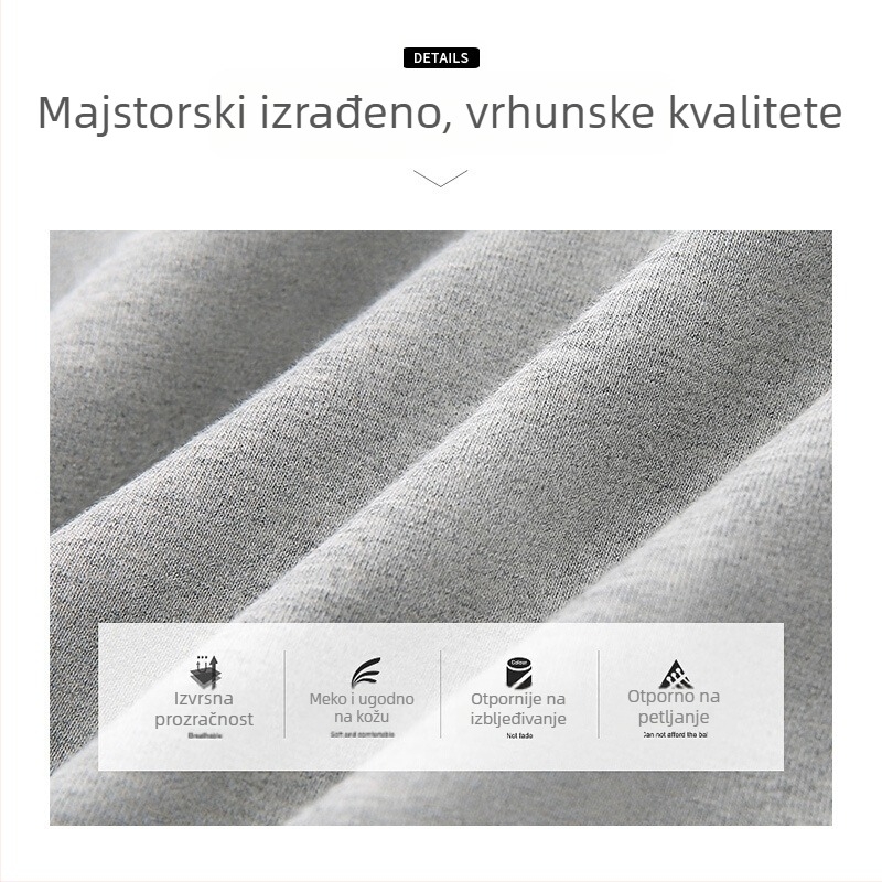 Muški vest s 100% pamukom, prozračan i jednostavan stil, niski ovratnik, 141–160 g/m² (Septwolves; 100% pamuk; niski ovratnik; 141–160 g/m²; proljeće 2024)