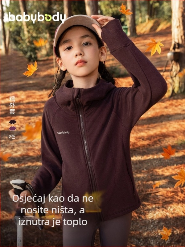 Babybody unisex zimska sportska jakna s kapuljom i zatvaračem, vanjska tkanina i podstava 100% poliester, BD2883