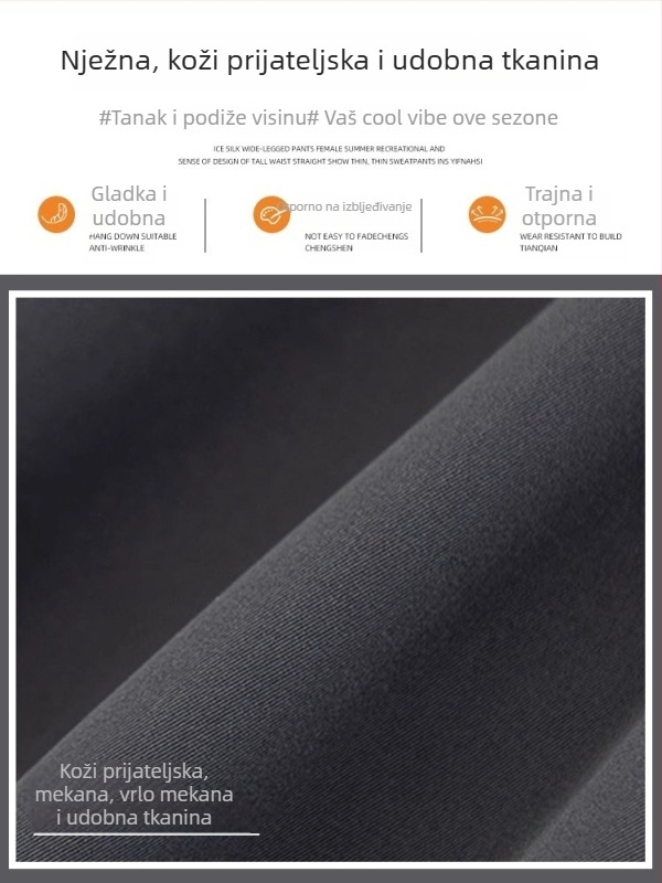 Radna suknja visokog struka, A-linija, poliester, mikroelastičnost