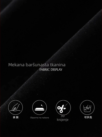 Duga A-linijska suknja od poliestera s elastikom i patchwork detaljem, 95% poliester